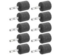 Meule Cylindrique à Queue Hexagonale 1/4 Pouce 10 Pièces | Pierre Abrasive Brune, pour Outil Rotatif et Perceuse, Façonnage Rapide, Finition Nette