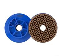 Meule de meulage de 10,2 cm pour utilisation humide avec verrouillage d'escargot, conçue pour travailler à angle droit et chanfrein sur des surfaces en pierre (grain 100)