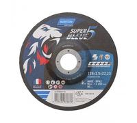 Meule de tronçonnage à moyeu déporté super bleue 5-metal / inox-230x2.5x22.23mm boîte de 25 NORTON