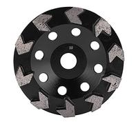 Meule diamantée 10 dents noire 150 mm 30 mailles corps en acier robuste pour béton pierre ciment ponçage meuleuse d'angle accessoires