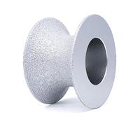 Meule diamantée à bord arrondi brasée sous vide, 25 mm, for le profilage des bords de pierre et granit - Outil abrasif durable(40mm)