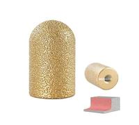 Meule diamantée à doigts, mèche ronde à sec de 20 mm/30 mm, outil de façonnage pour agrandir et façonner des trous en biseau rond dans la porcelaine, le granit et le marbre (30mm 45 50mesh)