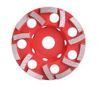 Meule diamantée de 125 mm, disque de meulage pour béton avec 14 dents, outil de polissage à haute efficacité pour la maçonnerie en pierre de ciment, corps en acier traité