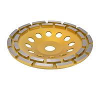 Meule Diamantée Marhynchus, Double Rangée, Béton, Granit, Pierre, Ciment, Marbre (180mm) - Diamant - Jaune - Pour Meuleuse d'Angle