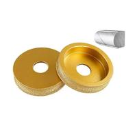Meule diamantée ronde brasée à sec sous vide de 75 mm/3 pouces, bord arrondi for meuleuse d'angle, disque diamanté abrasif(10mm)