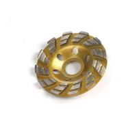 Meule diamantée Turbo 4" (100 mm) - 12 segments, robuste for béton, pierre et céramique sur meuleuses d'angle(1pcs Yellow)
