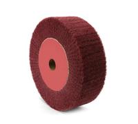 Meule, Disque de polissage à lamelles en fibre nylon 6"/8", non tissé, grain 320, for le et décapage(150mm Red)