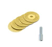 Meule, Lot de 5 mini disques coupe 40 mm for accessoires rotatifs, meule diamantée, lame scie circulaire rotative, abrasifs(With 45mm Rod)