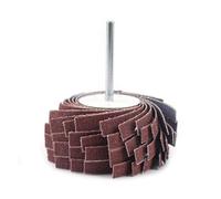 Meule, Meule abrasive en toile, tige de 3 mm, grain 80 à 600, for bois et métal, tête meulage, dérouillage, polissage, surfaces courbes(80grit)