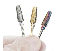 Meule Rotative Acier Dur pour Gel et Vernis(120# Gold) | Acier trempé pour durable, 5 fonctions intégrées, removal pour gel rapide, longue durée de vie, usage professionnel