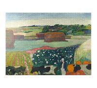 Meules de foin en Bretagne 1890 par Paul Gauguin - Puzzle de qualité supérieure de 1000 pièces pour adultes