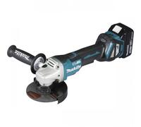 Makita Meuleuse d'angle sans fil Makita DGA517RTJ 18 V / 5,0 Ah avec interrupteur à palette, 2 batteries + chargeur livrés dans MAKPAC Quantité:1