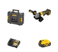 Meuleuse Ø125 mm 18V DCG404NT-XJ + 1 batterie 18V 5 Ah + chargeur DCB1104-QW DEWALT