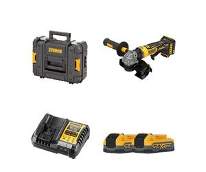 Meuleuse Ø125 mm 18V DCG404NT-XJ + 2 batteries 18V 3,5 Ah PowerStack + 1 Chargeur DCB1104-QW DEWALT