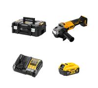 Meuleuse Ø125 mm 18V DCG407NT-XJ + 1 batterie 18V 5 Ah + 1 Chargeur DCB1104-QW DEWALT