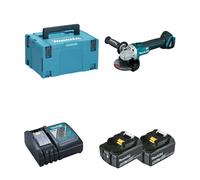 Meuleuse Ø125 mm 18V DGA506ZJ + 2 batteries BL1850B 18V 5 Ah + 1 chargeur rapide DC18RC MAKITA