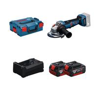 Meuleuse Ø125 mm GWS 18V-11 PS + 2 batteries GBA 18V 5 Ah + 1 chargeur GAL 12V-40 BOSCH