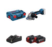 Bosch Professional 18V System meuleuse angulaire sans-fil GWS 18V-8 (diamètre de disque 125 mm, incl 2x GBA 4,0 Ah, chargeur GAL 18V-40, L-BOXX)