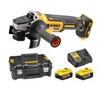 Meuleuse Ø125mm 18V DEWALT DCG405P2-QW avec un coffret et 2 batteries 5,0 Ah