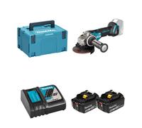 Makita - Meuleuse ø125mm 18v Dga508zj + 2 Batteries Bl1850b 18v 5 Ah + 1 Chargeur Rapide Dc18rc Makita