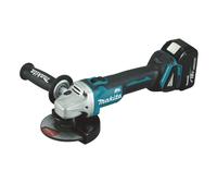 Meuleuse Ø 125 mm 18 V Li-Ion -MAKITA - avec 2 batteries 4Ah 18V - chargeur - MAKPAC - DGA504RMJ