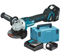 Meuleuse 18 V 125 mm + 2 batteries 5 Ah + chargeur ² + coffret MAKPAC MAKITA DGA504RTJ