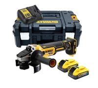 DeWalt Meuleuse DCG405H2T-QW Ø125 mm 18V Brushless avec coffret et 2 batteries 5,0 Ah POWERSTACK