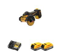 Meuleuse Ø76 mm XR 18V DCS438N-XJ + 2 batteries 18V 1,7 Ah + 1 chargeur DCB1104-QW DEWALT