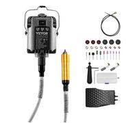 VEVOR Meuleuse à arbre flexible 1 000 W 30 000 tr/min avec pédale et 31 accessoires