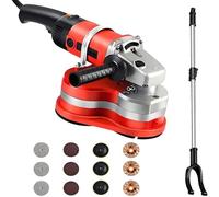 Meuleuse à BéTon éLectrique Ponceuse 3 têtes 4 pouces, Beton Raboteuse à Ciment 2800 W avec 6 vitesses, 90° sans impasses pour le meulage du ciment, Ponceuse du marbre et du granit Meuleuse Lectrique