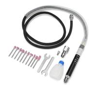 Meuleuse à Crayon Pneumatique, Ponceuse Pneumatique Mini Meuleuse Droite, Kit 5 Pièces Sableuse - 65000rpm Corps Alliage Zinc, Outil Pneumatique pour Atelier et Pro