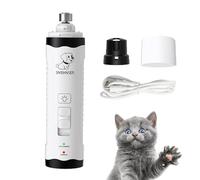 Meuleuse à ongles pour animaux de compagnie avec lumière | Coupe-griffes électrique pour animaux de compagnie - Outil de toilettage à 2 vitesses pour lapins, chiens et autres animaux de compagnie