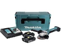 Makita DGA 452 RTJ Meuleuse d'angle sans fil 18V 115mm + 2x Batteries 5,0Ah + Chargeur + Makpac