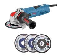 BOSCH Meuleuse X-LOCK Ø125 1300W GWX 13-125S + 3 disques - 0615990L0U