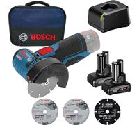 Meuleuse angulaire sans fil Bosch GWS 12V-76 Ø 76 mm / 2x 4,0 Ah batterie + chargeur dans un sac souple