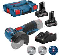 Meuleuse angulaire sans fil Bosch GWS 12V-76 Ø 76 mm / 2x 4,0 Ah batterie + chargeur en boîte L