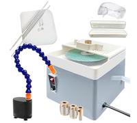 Meuleuse automatique de verre - Meulage professionnel des bords pour courbes et angles, puissance de 60 W pour projets de vitrail, outil durable et efficace
