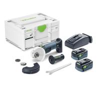 Meuleuse d’angle 18V AGC 18-125 5,0 Ebi-Plus + 2 batteries 5Ah + chargeur rapide + coffret SYSTAINER - FESTOOL - 578368