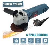 Meuleuse d'Angle 12000rpm avec 6 Vitesses Réglables - Meuleuse Puissante 600W pour Découpe et Meulage Métal