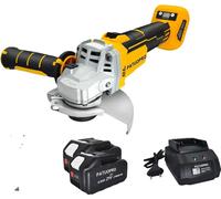 meuleuse d'angle 125 mm, moteur sans balais, réglage de vitesse en continu, batterie 2PCS 40Ah, EU