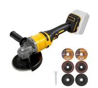Meuleuse d'angle 125 mm Sans Balais pour Dewalt 20V batterie, sans batterie | Électrique Meuleuse d'angle, 11800 tr/min, vitesse variable, avec 6 roues de coupe, tronçonneuse pour meuler, polir, couper