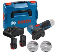 Meuleuse d'angle 12V GWS 12V-76 + 2 batteries 3Ah + chargeur + coffret L-Boxx - BOSCH - 06019F200Y