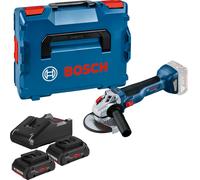 Meuleuse d'angle 18 V GWS 18V-10 + 2 batteries Procore 4 Ah + chargeur + coffret L-BOXX BOSCH 06019J400Q