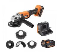 Meuleuse d'angle 18V Ø125mm + 2 batteries 4Ah et chargeur - BEWS18-125X2-402B AEG Powertools