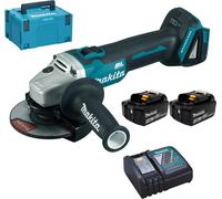 Meuleuse d'angle 18V LXT Ø125 mm (2x3,0 Ah) en MAKPAC - MAKITA DGA504RFJ