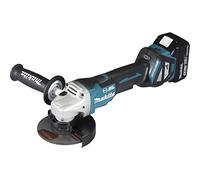 Makita Meuleuse d'angle sans fil Makita DGA517RTJ 18 V / 5,0 Ah avec interrupteur à palette, 2 batteries + chargeur livrés dans MAKPAC Quantité:1