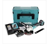 Makita DGA 504 RT1J 18 V Meuleuse sans fil Ø 125 mm brushless avec Boîtier de transport MAKPAC + 1x Batterie 5,0 Ah + Chargeur DC18RC