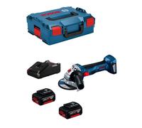 Meuleuse d'Angle BOSCH GWS 18V-7 (2 x 5,0 Ah + GAL18V-40 + L-Boxx 136)