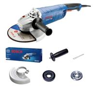 Bosch Professional meuleuse angulaire GWS 2400 J (Ø disque 230 mm, puissance 2 400 W, pour tronçonner et meuler, démarrage progressif, protection anti-redémarrage, poignée supplém., capot protection)
