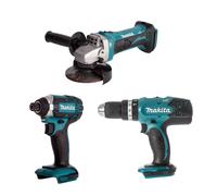 Meuleuse d'angle DGA452 + visseuse à chocs DTD152 + perceuse à percussion DHP453 (Solo) - MAKITA